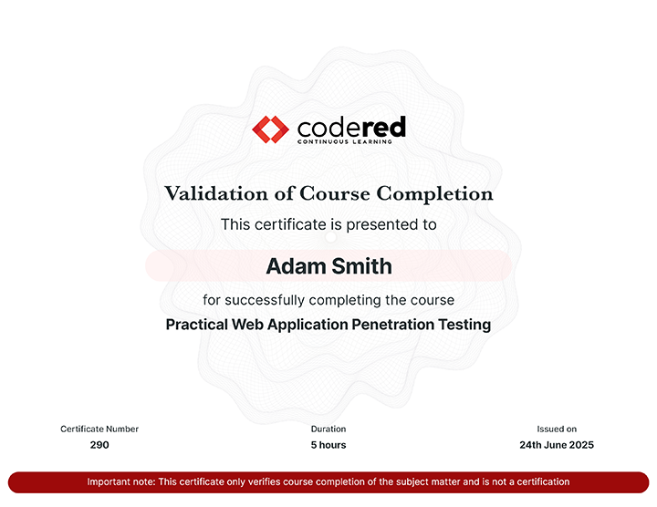 Certificate Preview